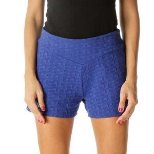 Cooperative Royal Blue Stretch Jacquard High-Waist Shorts